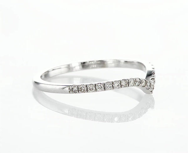 V Pavé Diamond Ring