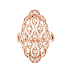 Oriental Lace Gold and Diamonds Ring