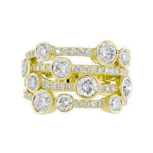 4 Raw big & small diamonds ring