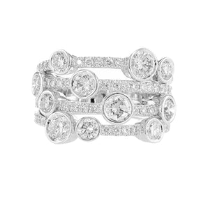 4 Raw big & small diamonds ring