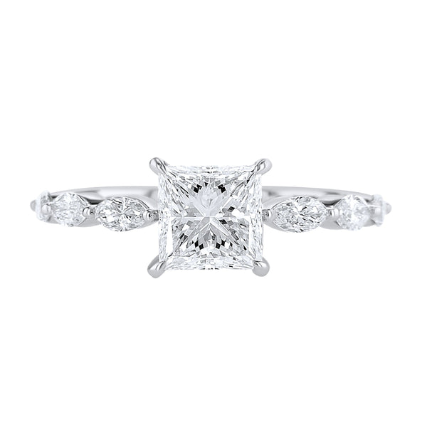 Princess cut with Marquises Band