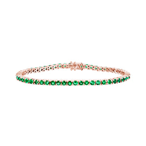 Green Emerald Tennis Bracelet