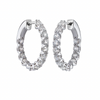 Scallop Diamond Hoops