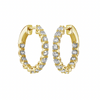 Scallop Diamond Hoops