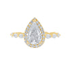 Pear cut with a Diamond Halo and Marquises Band