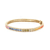 Princess Cut Rainbow Sapphire and Diamonds Bracelet