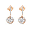 Round Diamond Pendant Earrings