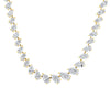 Gratuated Pear Cut Diamonds River Necklace