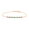 Diamonds & Green Emerald Line Bracelet