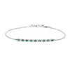 Diamonds & Green Emerald Line Bracelet