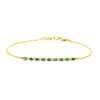 Diamonds & Green Emerald Line Bracelet