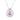 Pink Pear Morganite with Diamond Halo Necklace