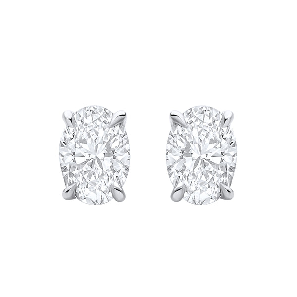 Oval Cut Solitaire Studs