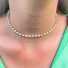 Sideway Pear Cut Diamond River Necklace