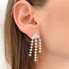 3 Branches floating diamonds earrings