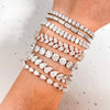 Sideway Pear Cut Diamond Tennis Bracelet