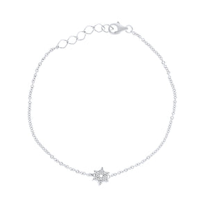 Star of David Diamond Bracelet