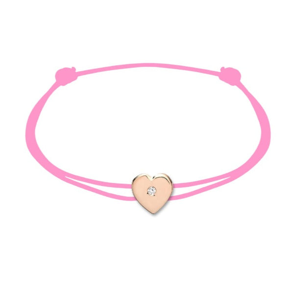 Diamond inside Heart Bracelet