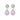 Round Diamonds And Floating Pink Pears Earrings