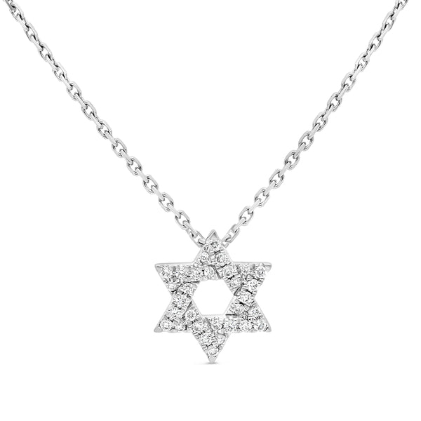 Mini Star of David Pavé Necklace