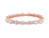 Asymetric Marquise Cut Diamond Tennis Bracelet