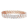 Double Row Pear Cut Diamonds Bracelet