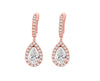 Floatting Pears Diamond Hoops