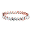 Leaning Pear Cut Diamond Tennis Bracelet