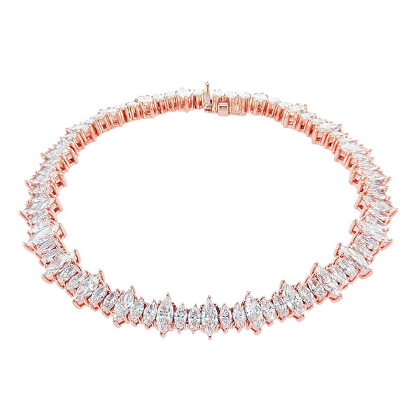 Asymetric Marquise Cut Diamond Choker