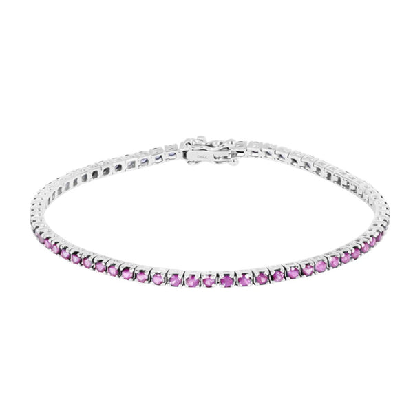 Pink Sapphire Tennis Bracelet