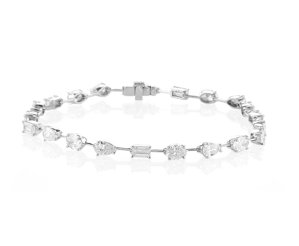 Mix Shape Diamond Tennis Bracelet