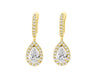 Floatting Pears Diamond Hoops