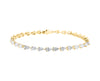 Sideway Pear Cut Diamond Tennis Bracelet