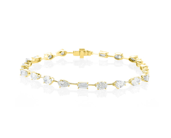 Mix Shape Diamond Tennis Bracelet