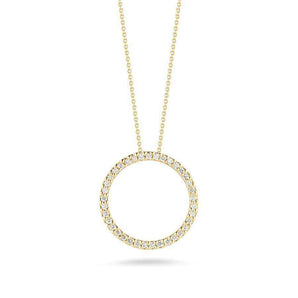 Diamond Circle Pavé Necklace