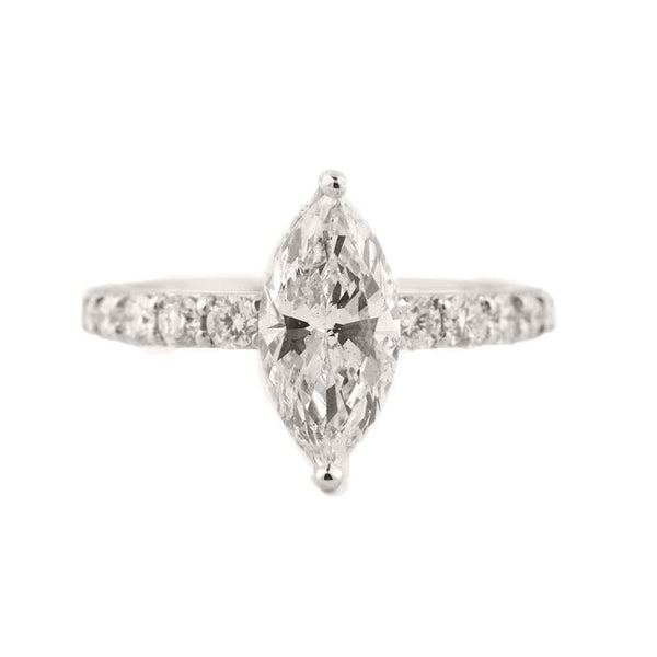 Marquise Cut with Pavé Band