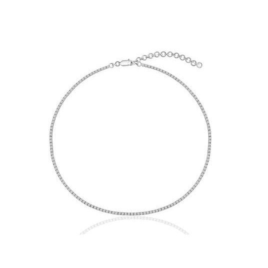 Diamond Tennis Choker & Double Tennis Bracelet