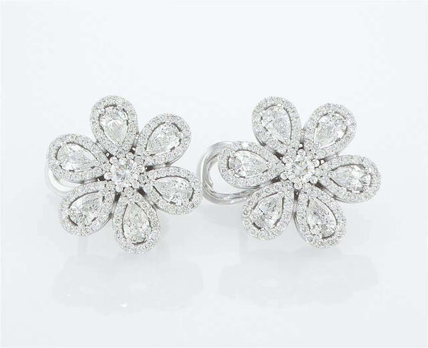 Mix shape halo diamond flower