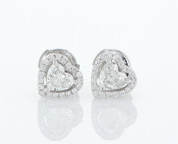 Halo heart earrings