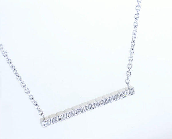 Diamond Cube Line Necklace