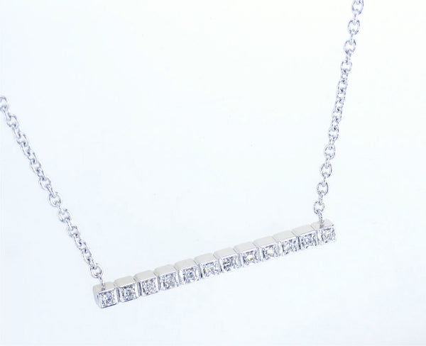 Diamond Cube Line Necklace