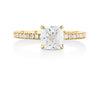 Cushion cut with pavé band