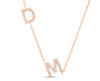 Double Initial Diamond Necklace