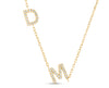 Double Initial Diamond Necklace