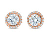 Removable Round diamond halo