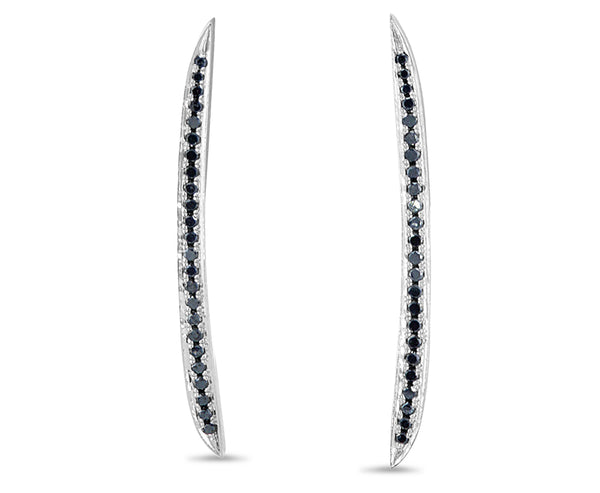 Straight line diamond earrings