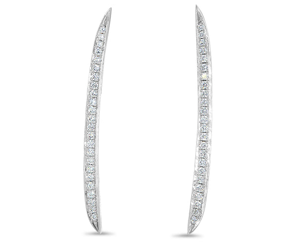 Straight line diamond earrings