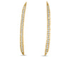 Straight line diamond earrings