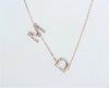 Double Initial Diamond Necklace