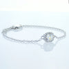 Cushion cut with a diamond halo bracelet